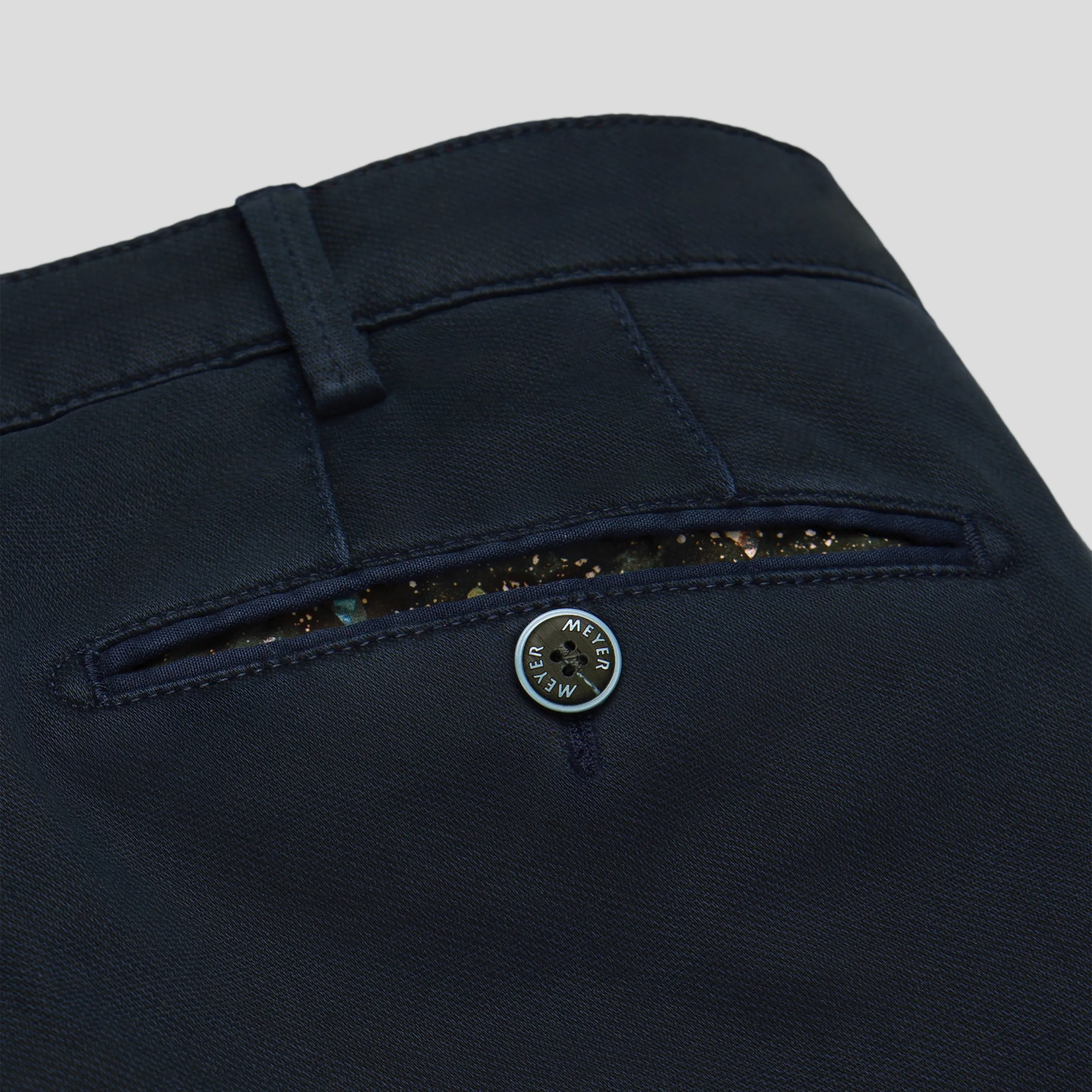 Meyer Bonn Modern Fit Chinos - Navy