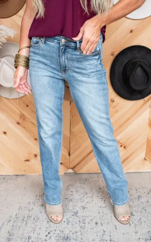 Mid-Rise Yoke Cell Phone Dad Jeans | Judy Blue - Final Sale