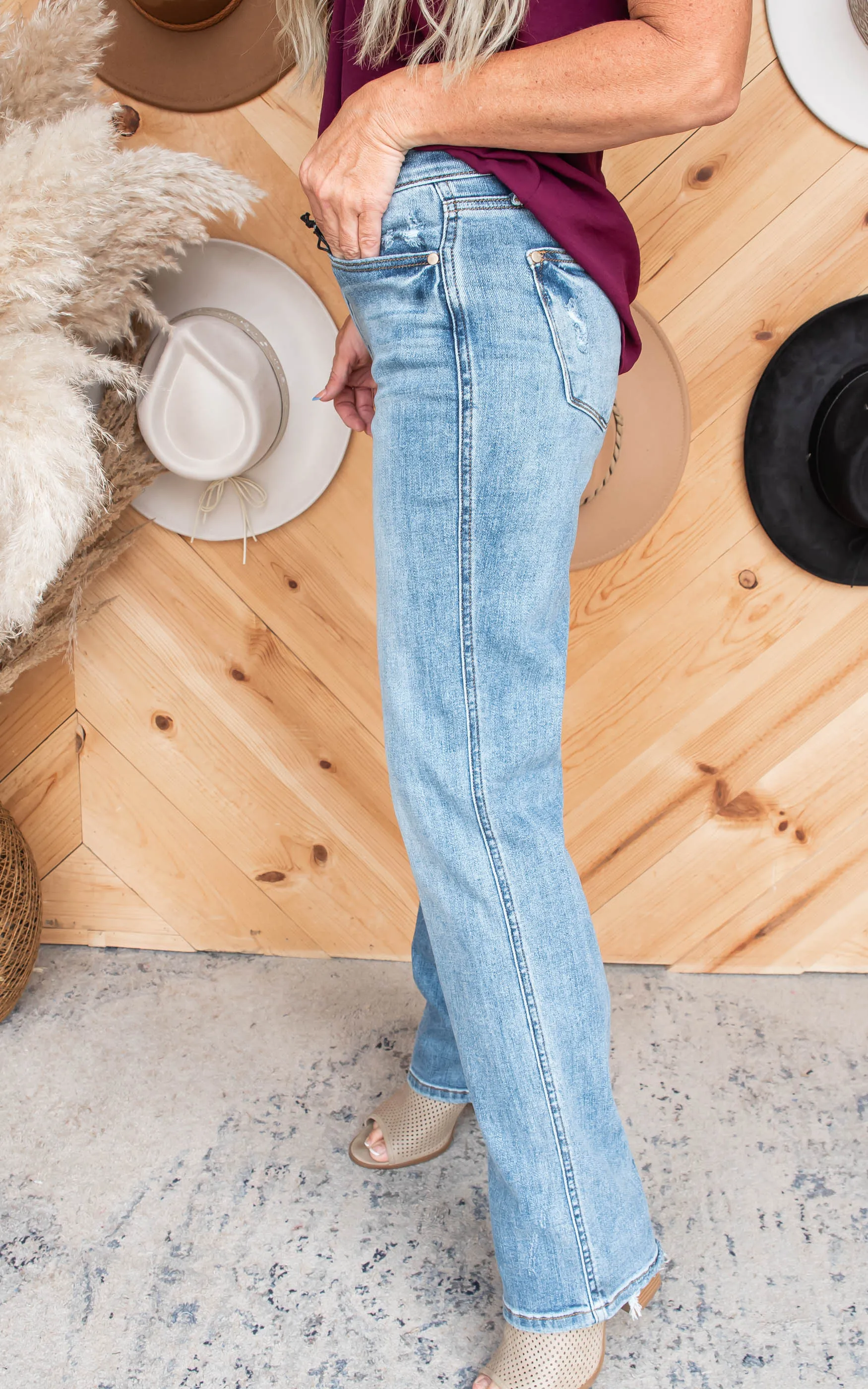 Mid-Rise Yoke Cell Phone Dad Jeans | Judy Blue - Final Sale