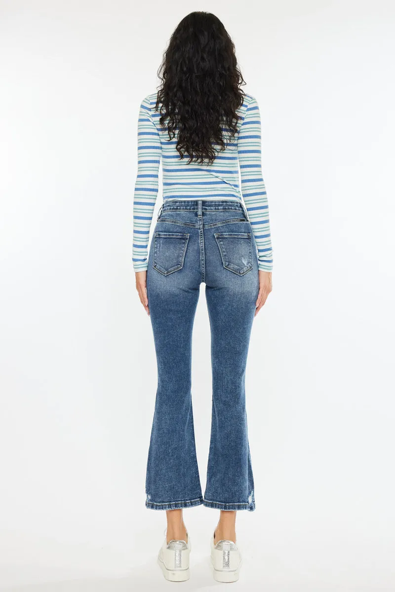 Miley High Rise Cropped Flare Jeans