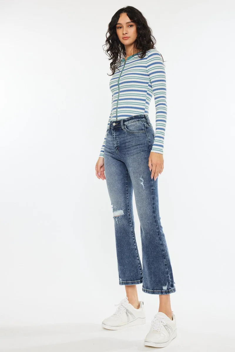 Miley High Rise Cropped Flare Jeans