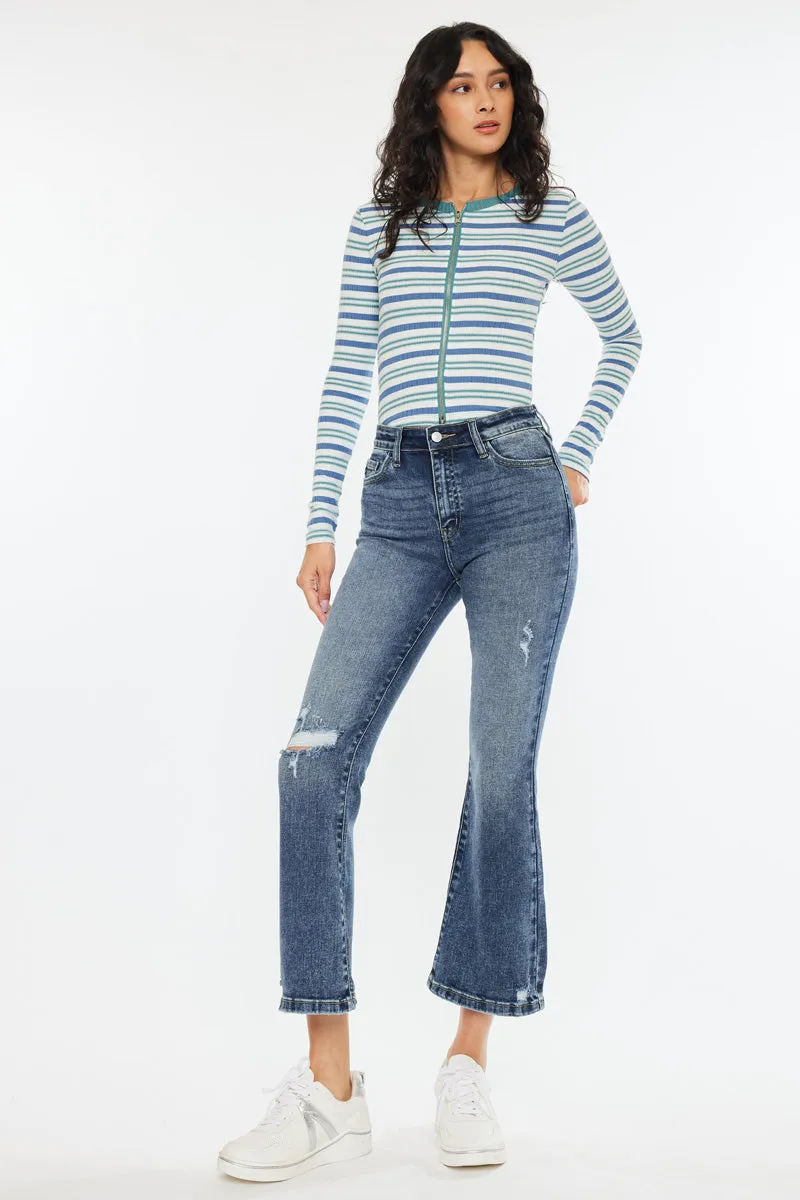 Miley High Rise Cropped Flare Jeans