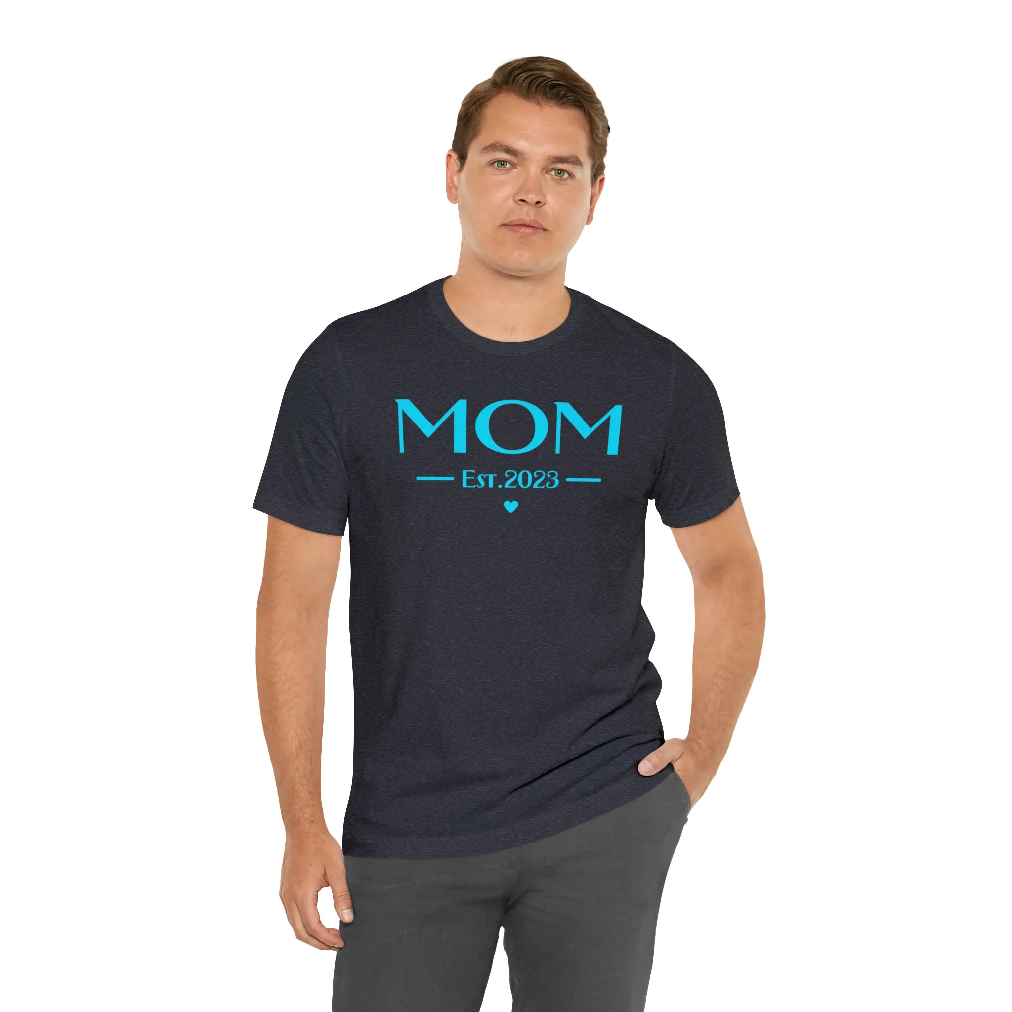Mom Est. 2023 Baby T-Shirt | Mom to Be Tee |  Bella Canvas 3001 Unisex |  Here Comes the Baby Short Sleeve Tshirt