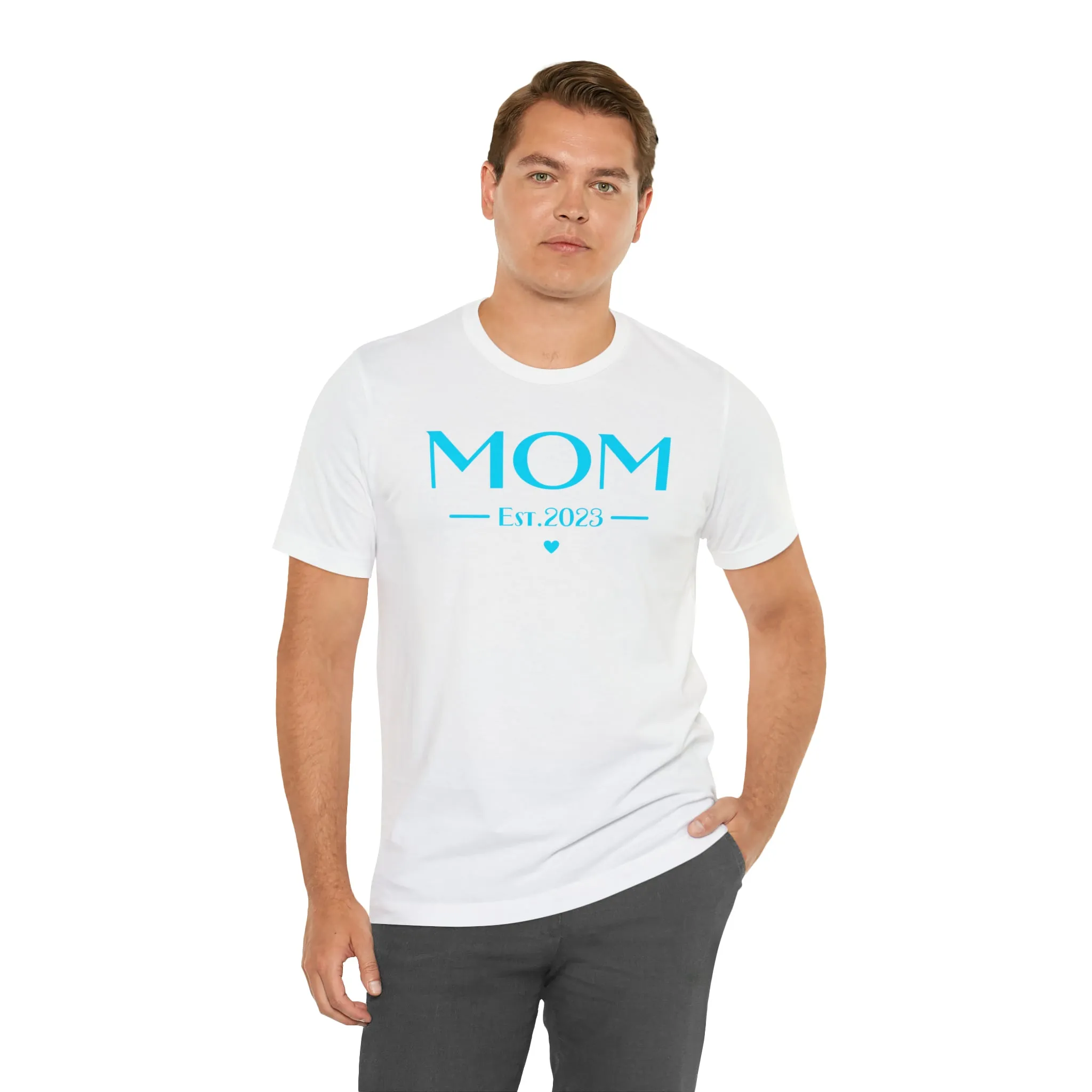 Mom Est. 2023 Baby T-Shirt | Mom to Be Tee |  Bella Canvas 3001 Unisex |  Here Comes the Baby Short Sleeve Tshirt