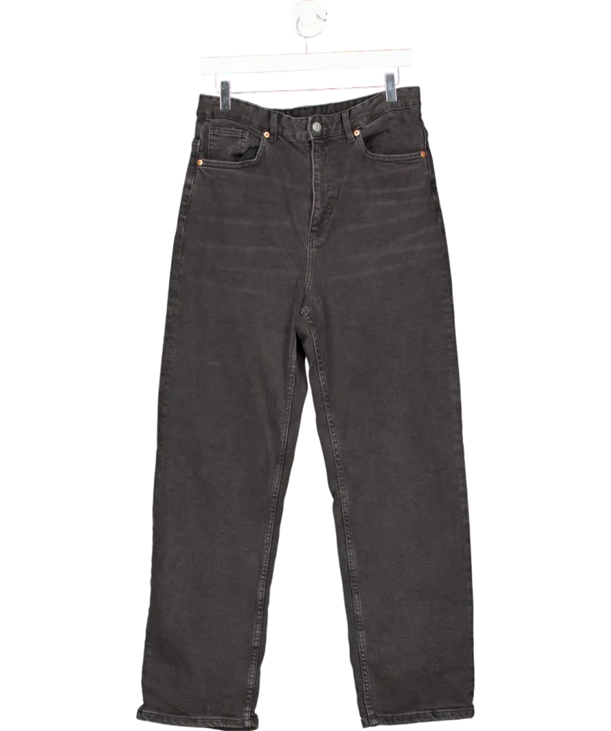 Monki Grey Aimo Mid Straight Jeans W30