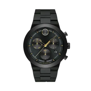 Movado Bold Men's Watch Black Tone Case Quartz