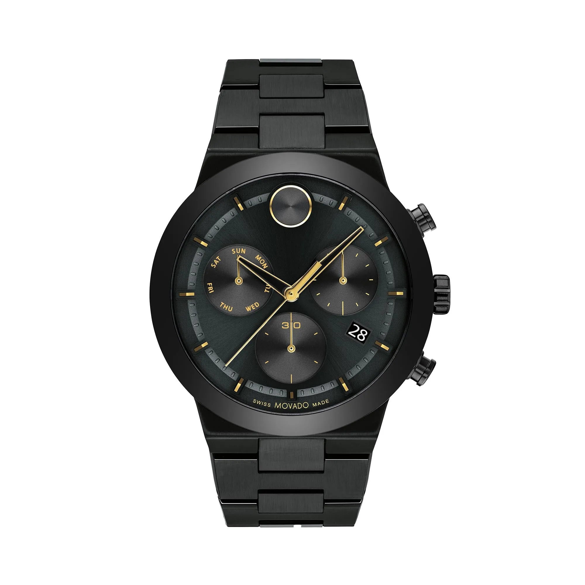 Movado Bold Men's Watch Black Tone Case Quartz