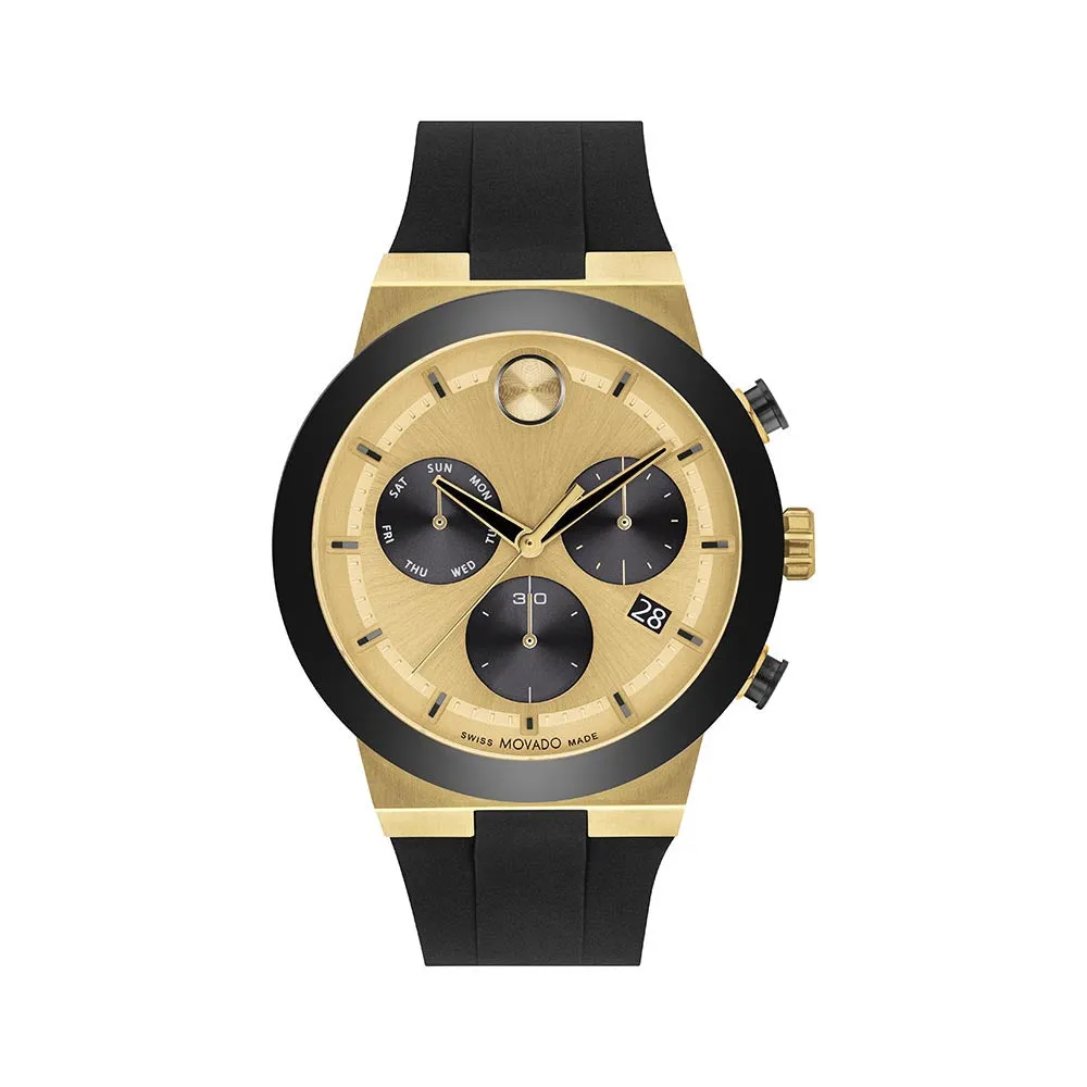 Movado Bold Men's Watch Gold Tone Case Quartz