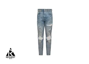 MX1 White Leather Patch Denim "Clay Indigo"
