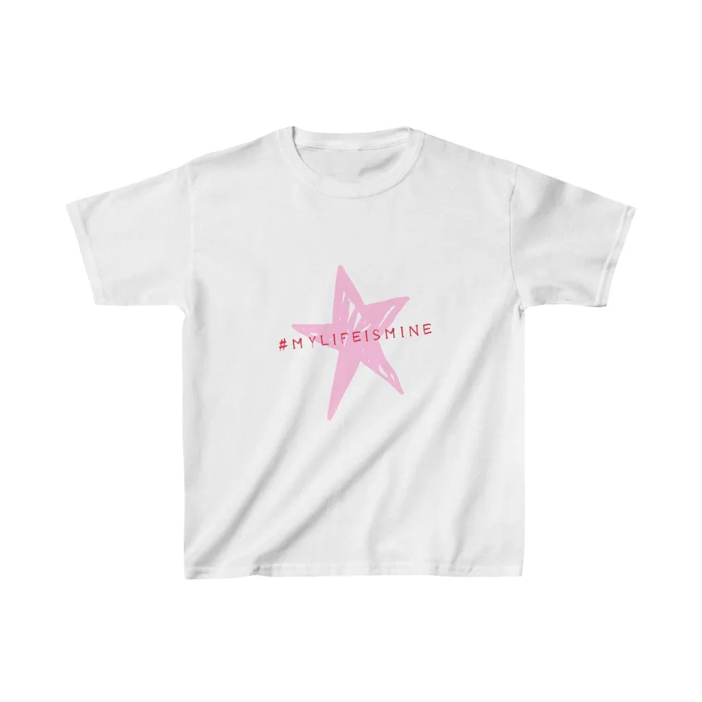 My life is mine Tシャツ（ピンク星）子供・女性用