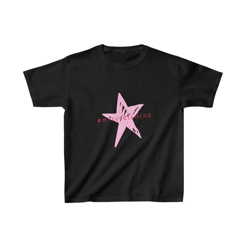 My life is mine Tシャツ（ピンク星）子供・女性用