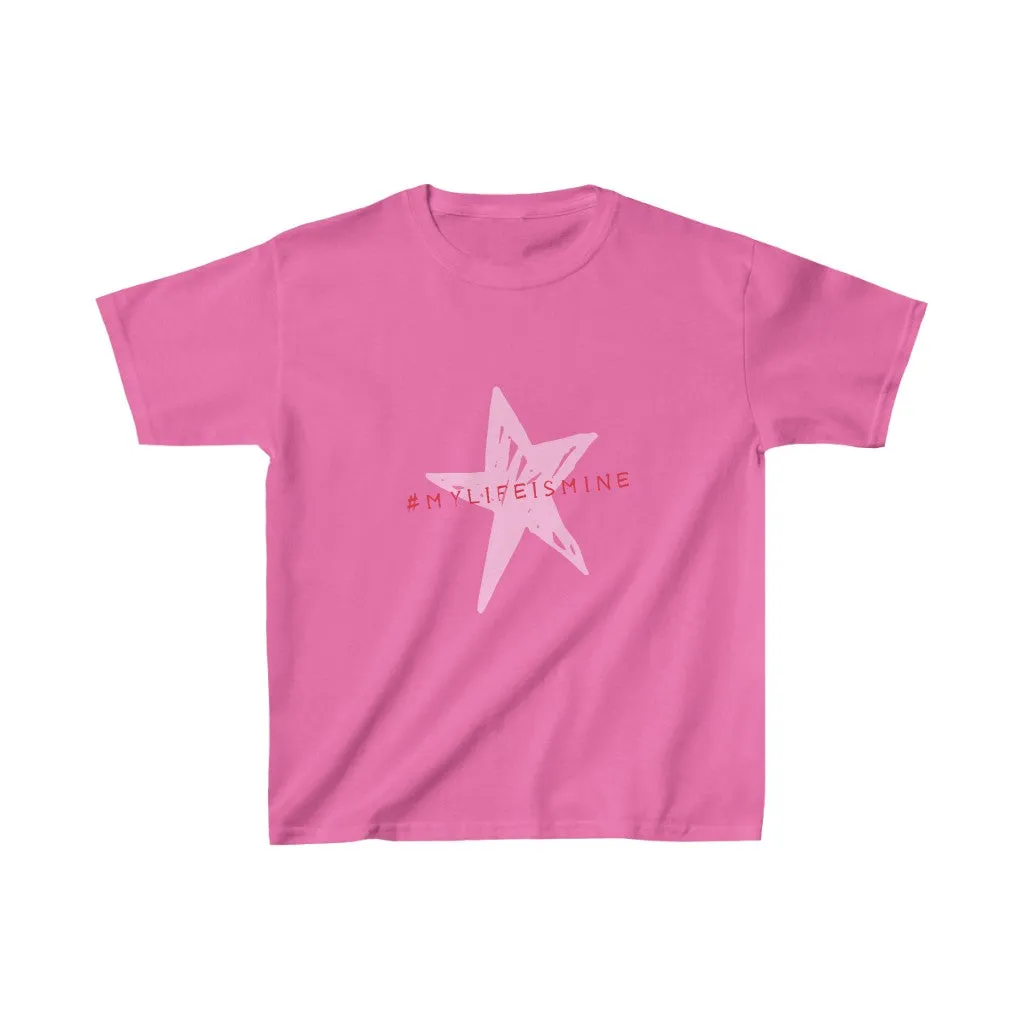 My life is mine Tシャツ（ピンク星）子供・女性用
