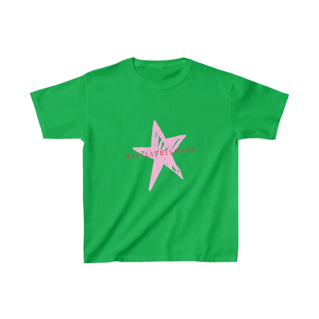 My life is mine Tシャツ（ピンク星）子供・女性用