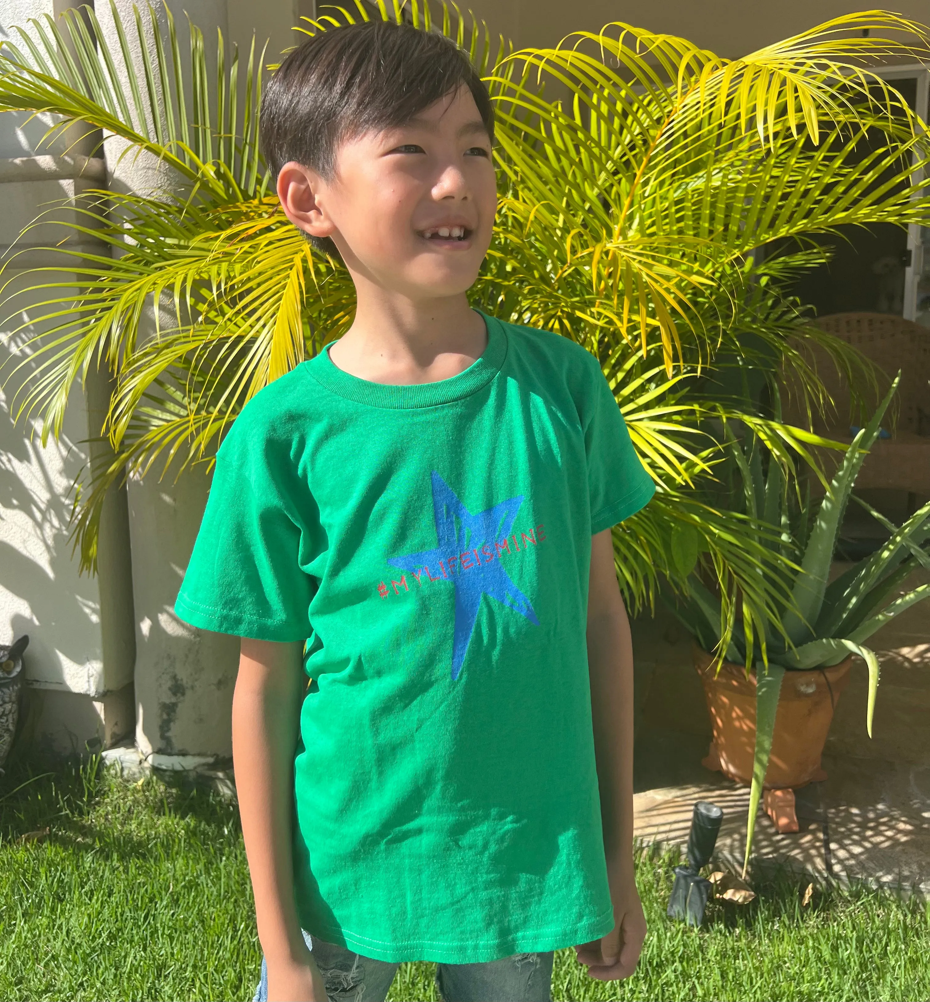 My life is mine Tシャツ（ピンク星）子供・女性用
