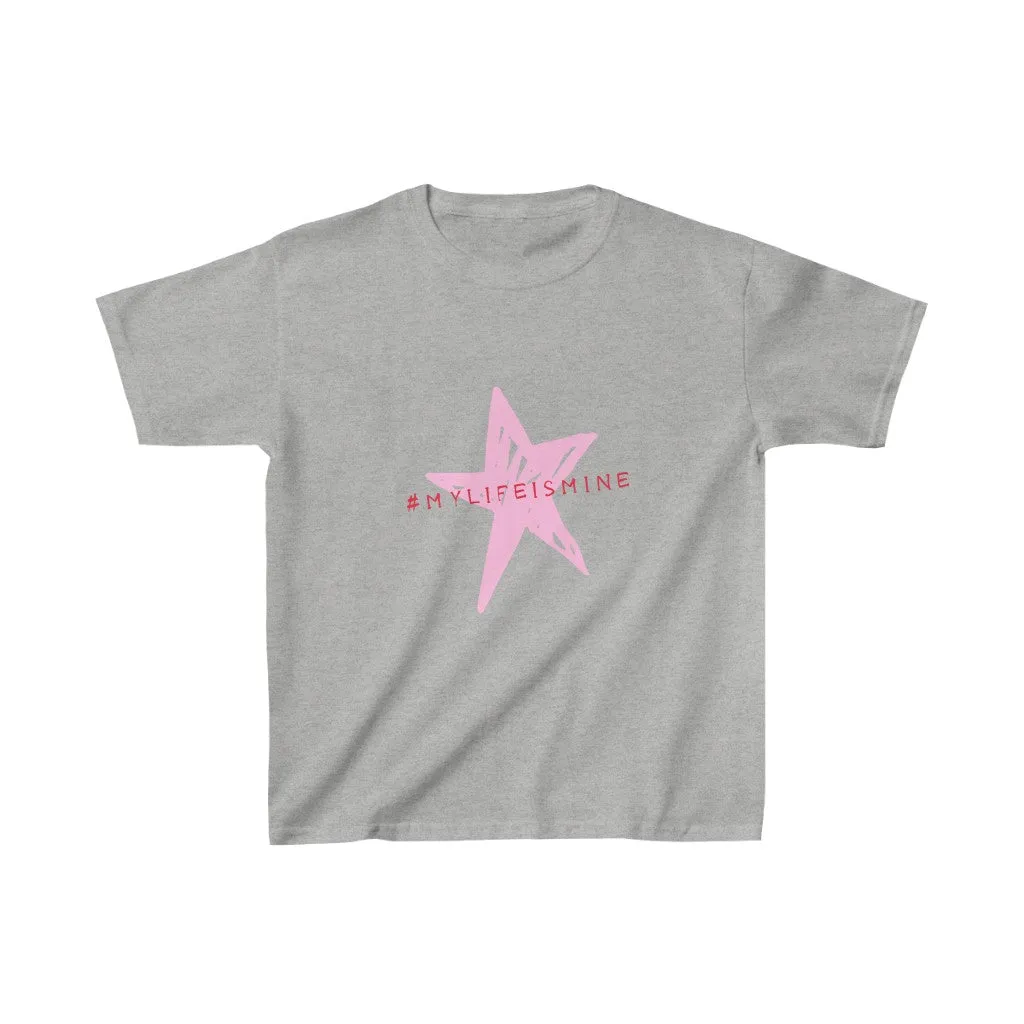 My life is mine Tシャツ（ピンク星）子供・女性用