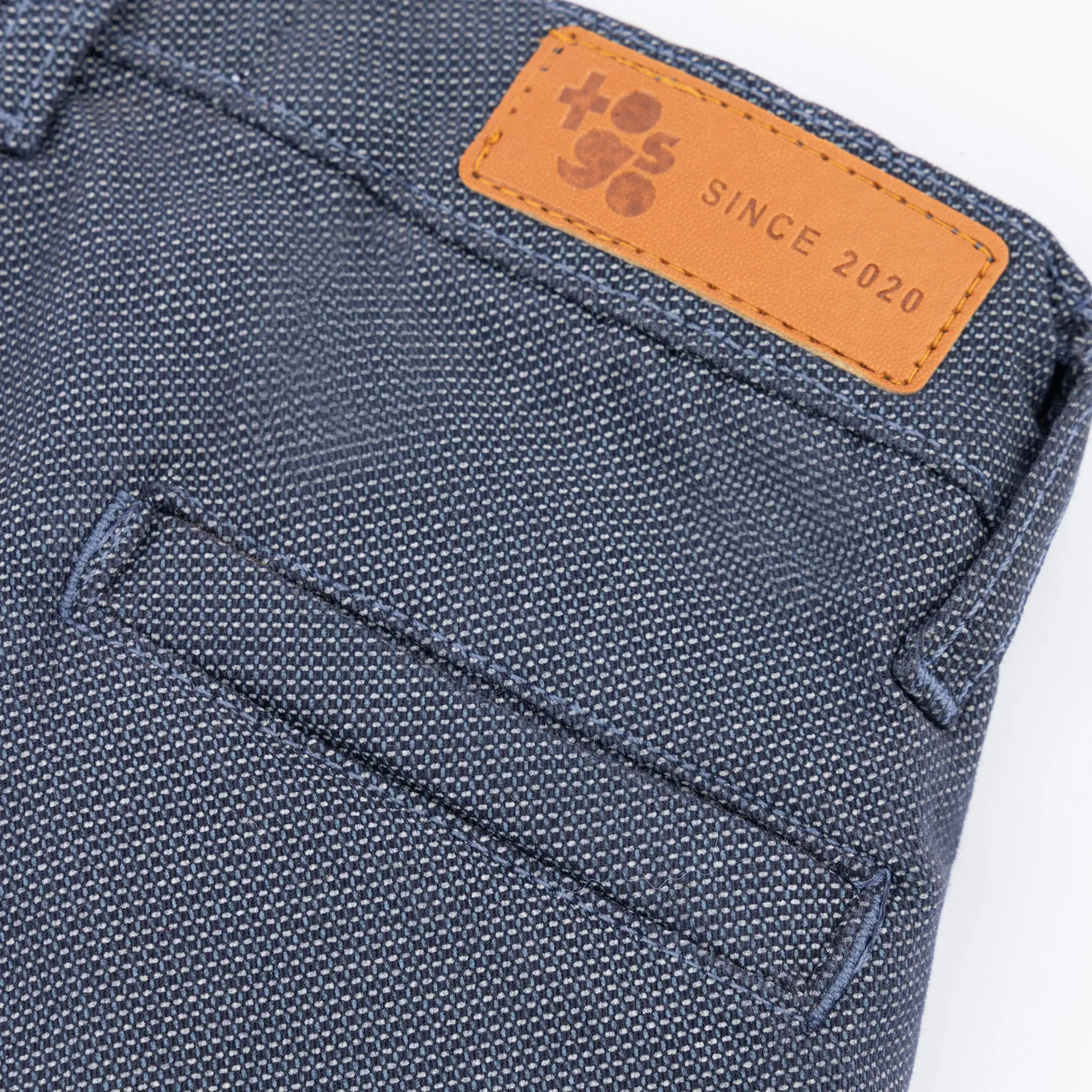 Navy Textured Twill Shorts