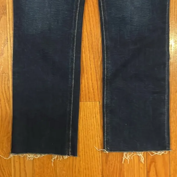 NEW | PAIGE CINDY‎ CROPPED RAW HEM JEANS IN UNPLUGGED DARK WASH SIZE 25