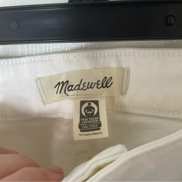 NEW WITH TAGS Madewell Plus Perfect Vintage Wide Leg Crop Jean Tile White 20W