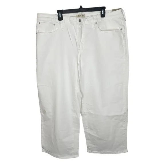 NEW WITH TAGS Madewell Plus Perfect Vintage Wide Leg Crop Jean Tile White 20W