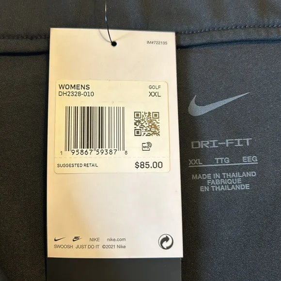 Nike XXL Skort Dri-FIT UV Ace Women's Golf Skort in Black pockets NWT