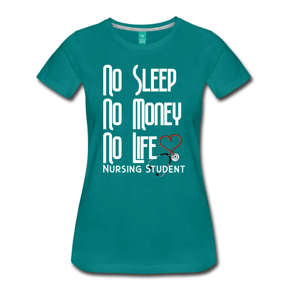 No Sleep No Money No Life Women’s Premium T-Shirt (CK1475W)