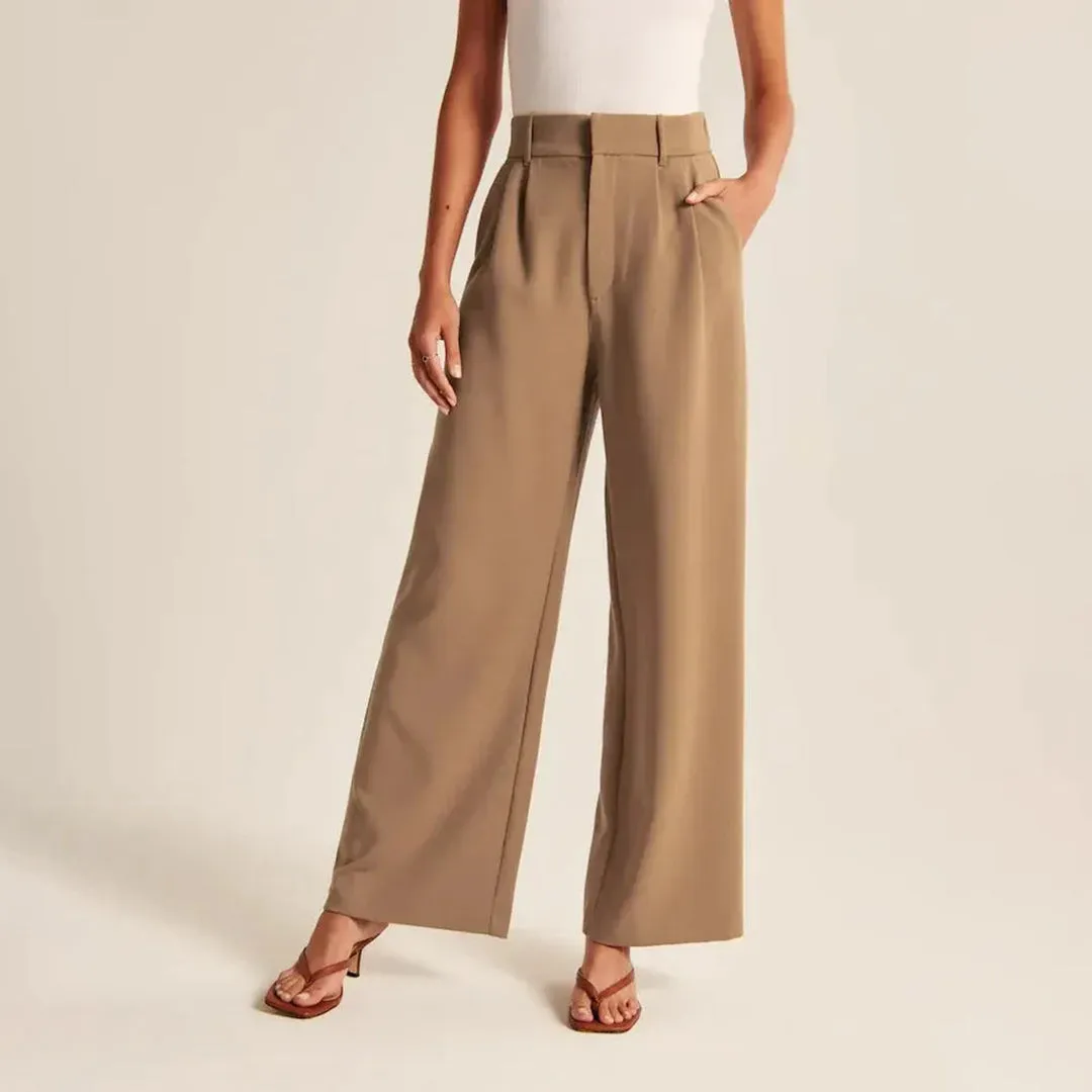 Nora | Wide Trousers | Elegant Look | Luxe Blend