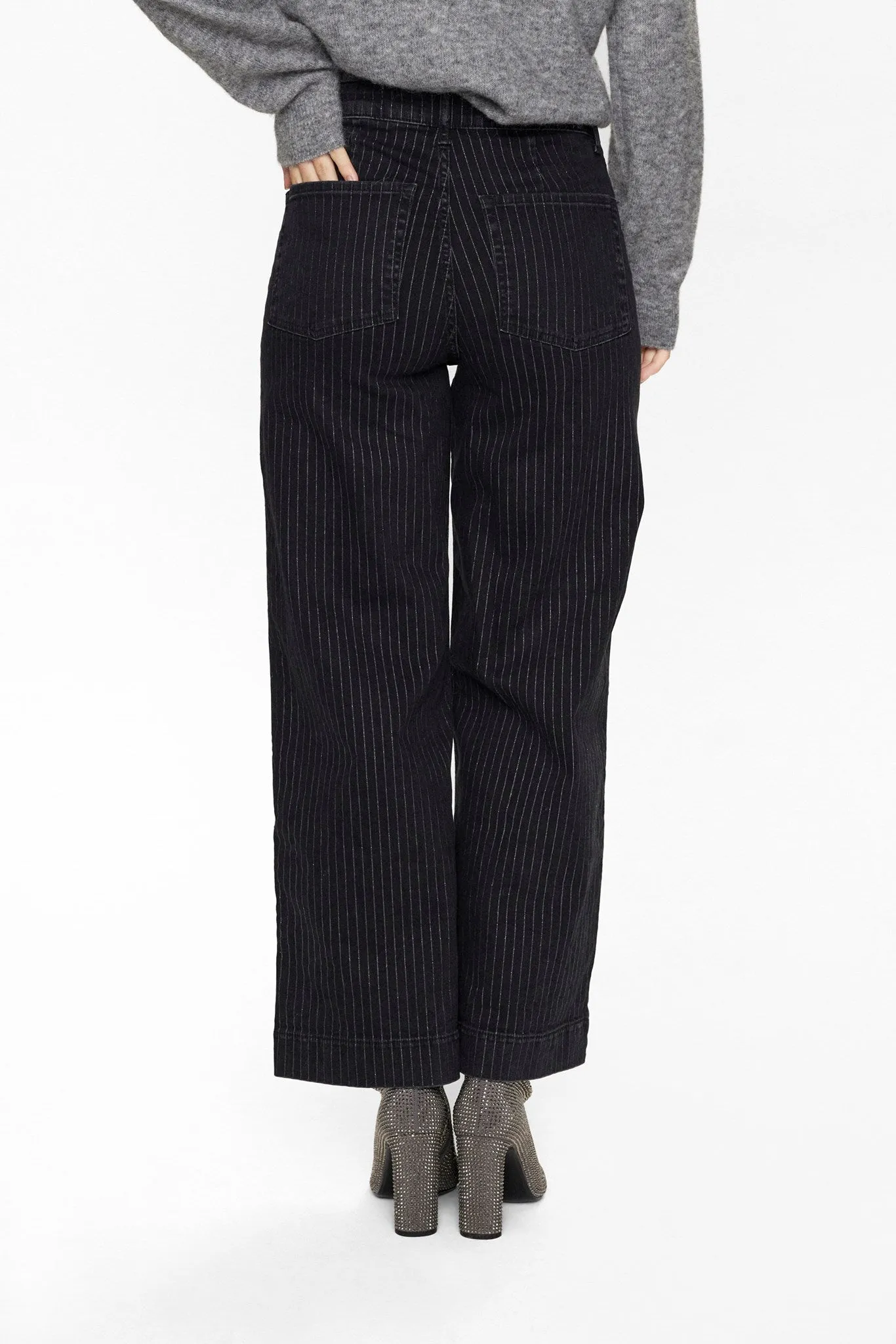 NUPARIS CROPPED JEANS  GLAM  - Caviar