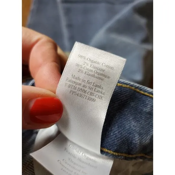 NWT Everlane 23 &quot;The Curvy Cheeky Jeans&quot; Stonewash Organic Cotton High Rise