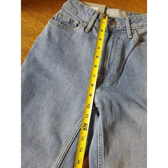 NWT Everlane 23 &quot;The Curvy Cheeky Jeans&quot; Stonewash Organic Cotton High Rise
