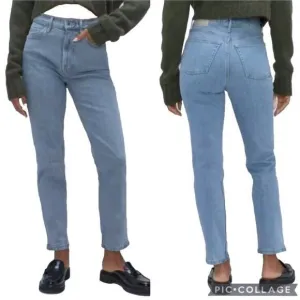 NWT Everlane 23 &quot;The Curvy Cheeky Jeans&quot; Stonewash Organic Cotton High Rise