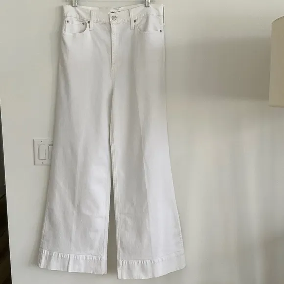 NWT J. Crew Women’s White Wide-leg denim trouser  SZ Various