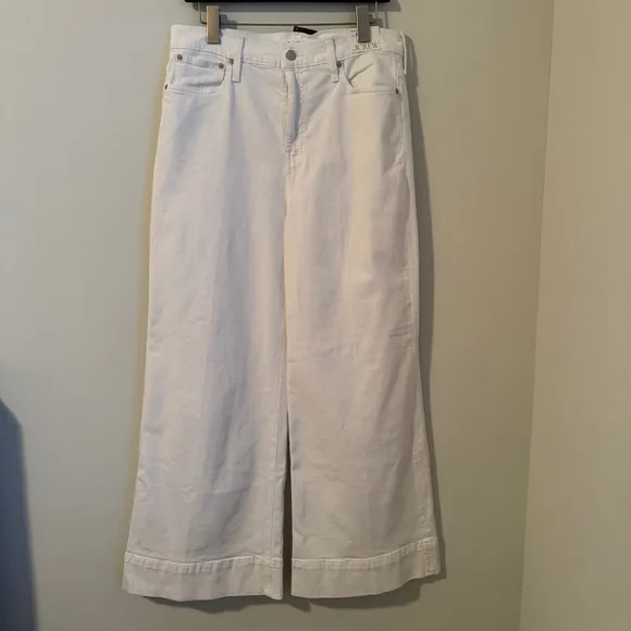 NWT J. Crew Women’s White Wide-leg denim trouser  SZ Various