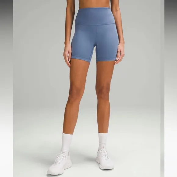 NWT Lululemon Wunder Train High Rise Short 6” inseam Oasis Blue Size 4 Everlux