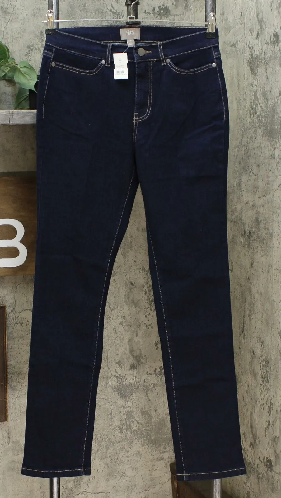 NWT Motto Womens Stretch Denim 5 Pocket Straight Leg Jeans.630649 6