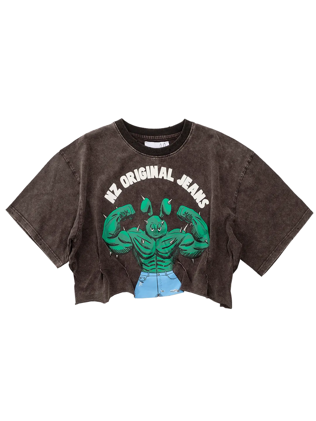 NZ Original Jeans Pleated Cropped T- Shirt