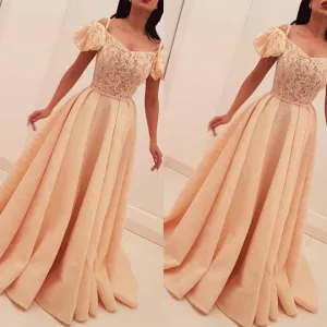 off the shoulder peach prom dresses long 2020 lace appliqué elegant cheap prom gown robe de soiree