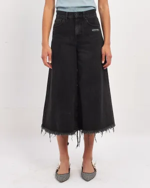 Off-White Black Denim Cropped Jeans -26