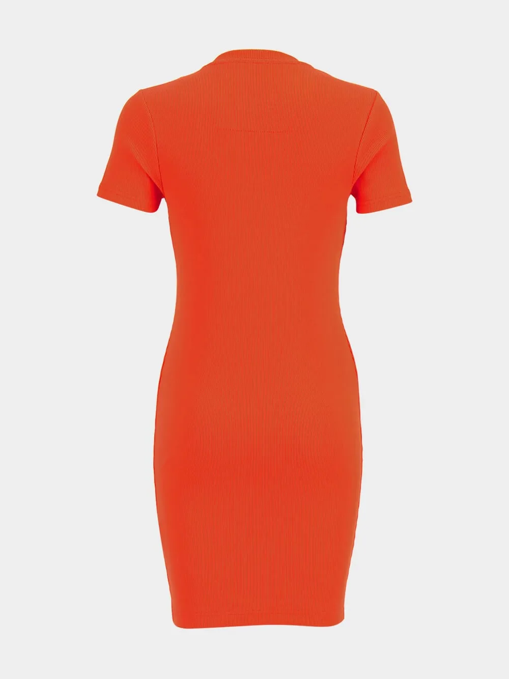 Orange 4G Plaque Short-Sleeved Mini Dress