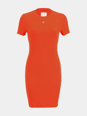Orange 4G Plaque Short-Sleeved Mini Dress