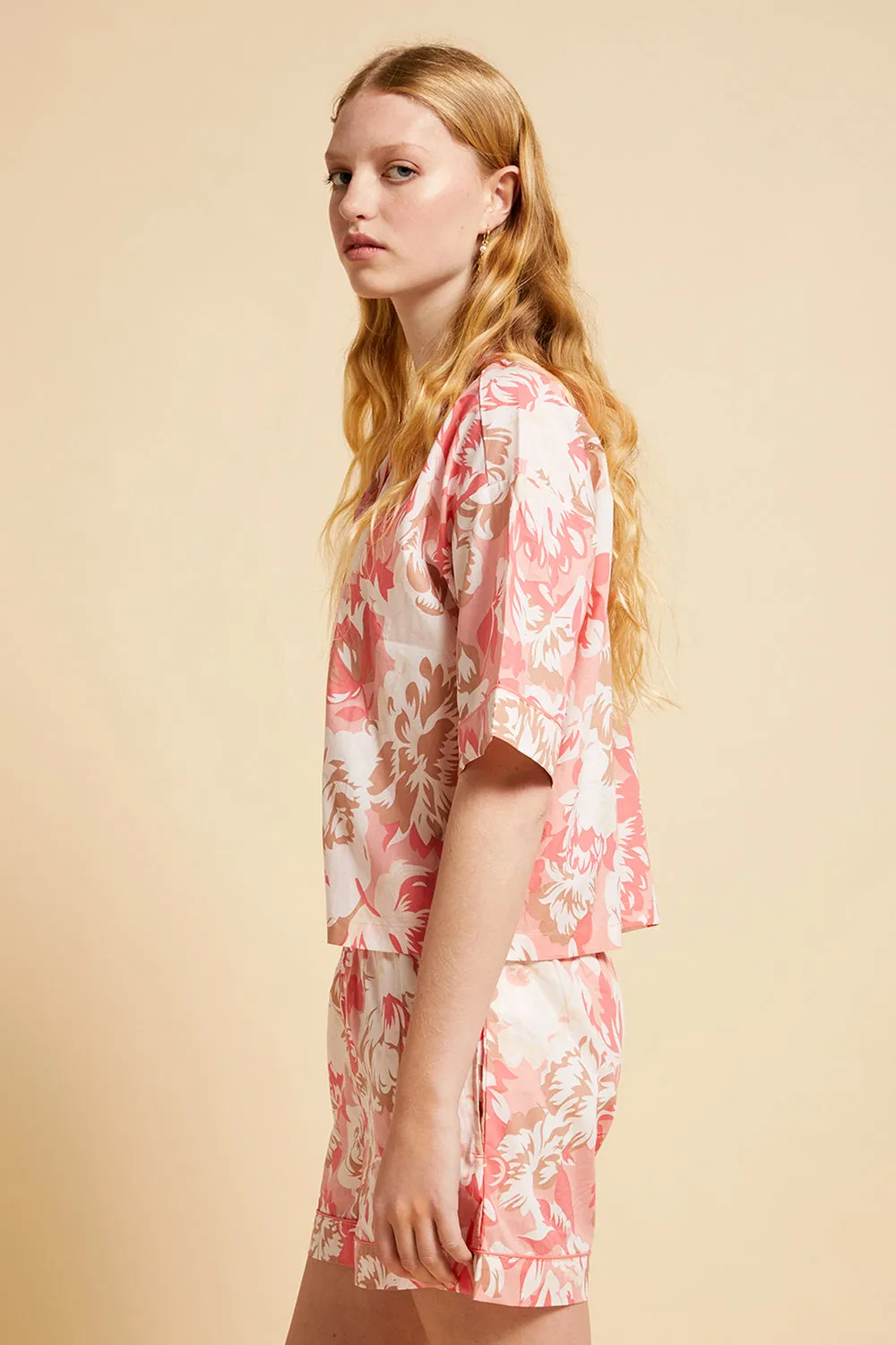 Ornamental Floral Boxer Short Shell Pink