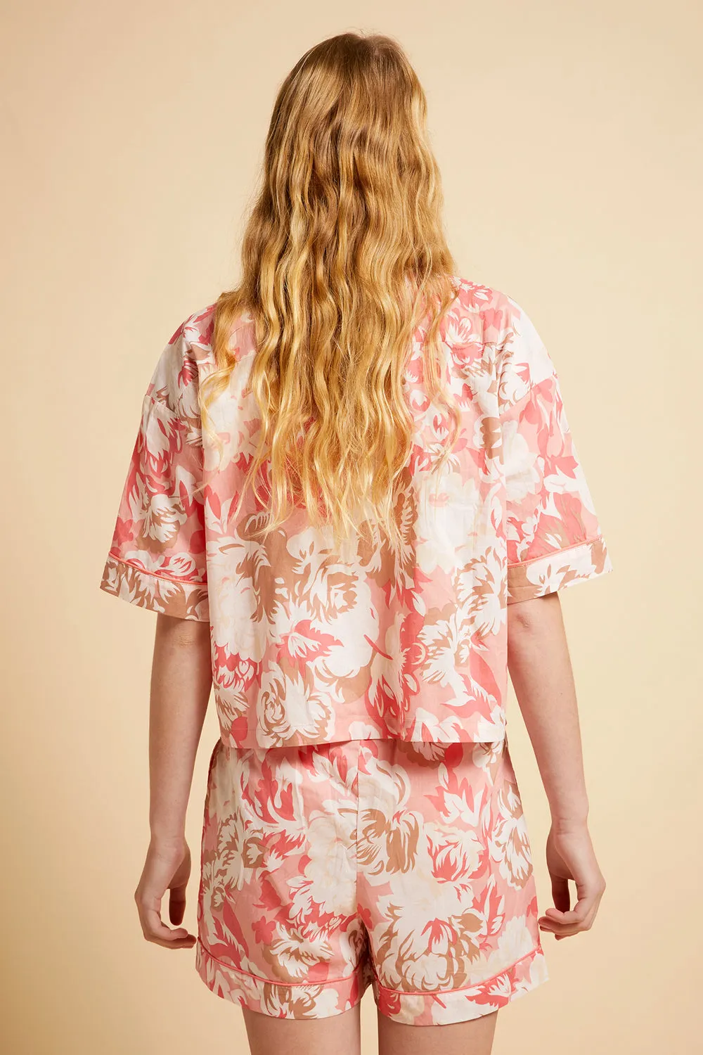 Ornamental Floral Boxer Short Shell Pink