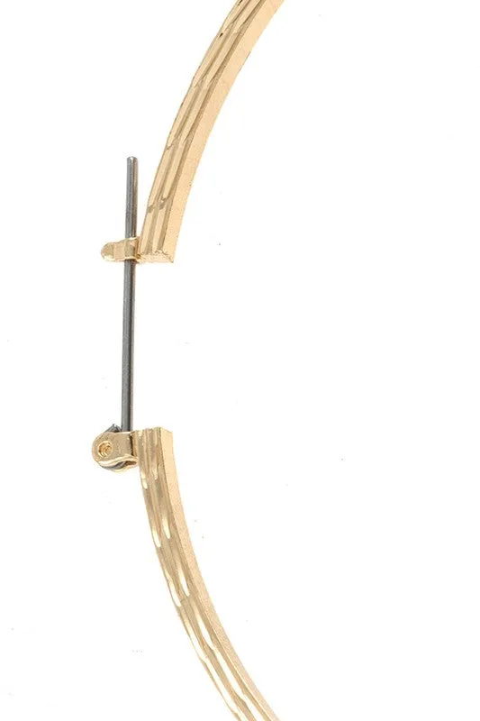 Oversize Textured Hoop Earring