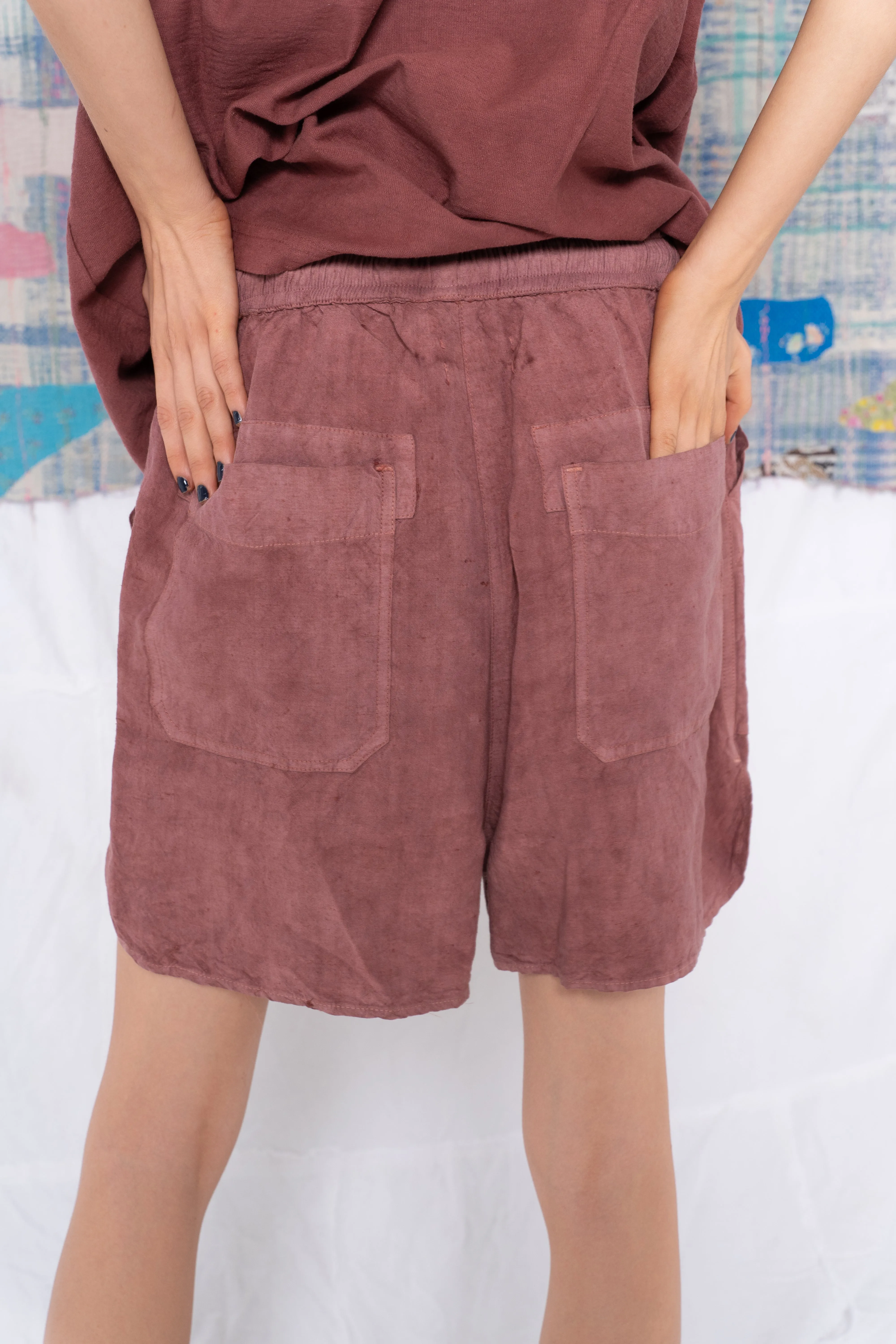 P62 Weekend Short Wild Silk & Hemp Garnet