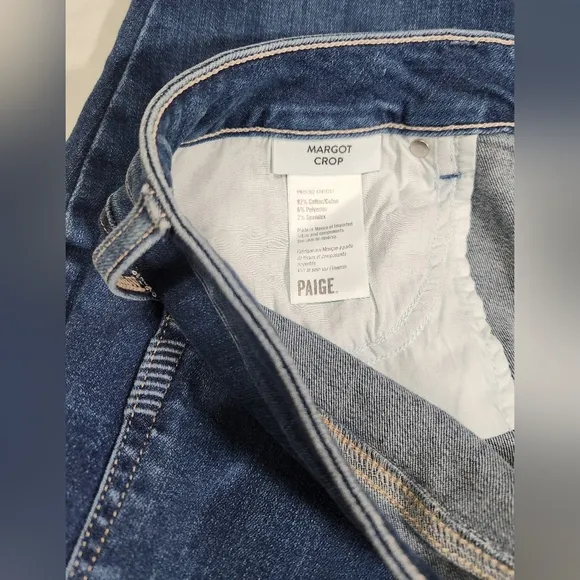 Paige Margot Crope Women's Blue Jeans, NWT, SIZE 34