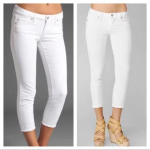Paige Roxie Crop white jeans