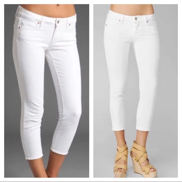 Paige Roxie Crop white jeans