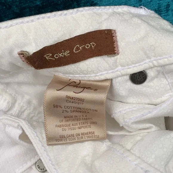 Paige Roxie Crop white jeans
