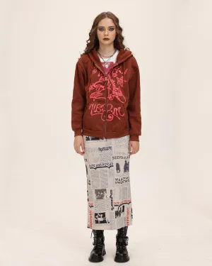 Paper Lies Maxi Skirt
