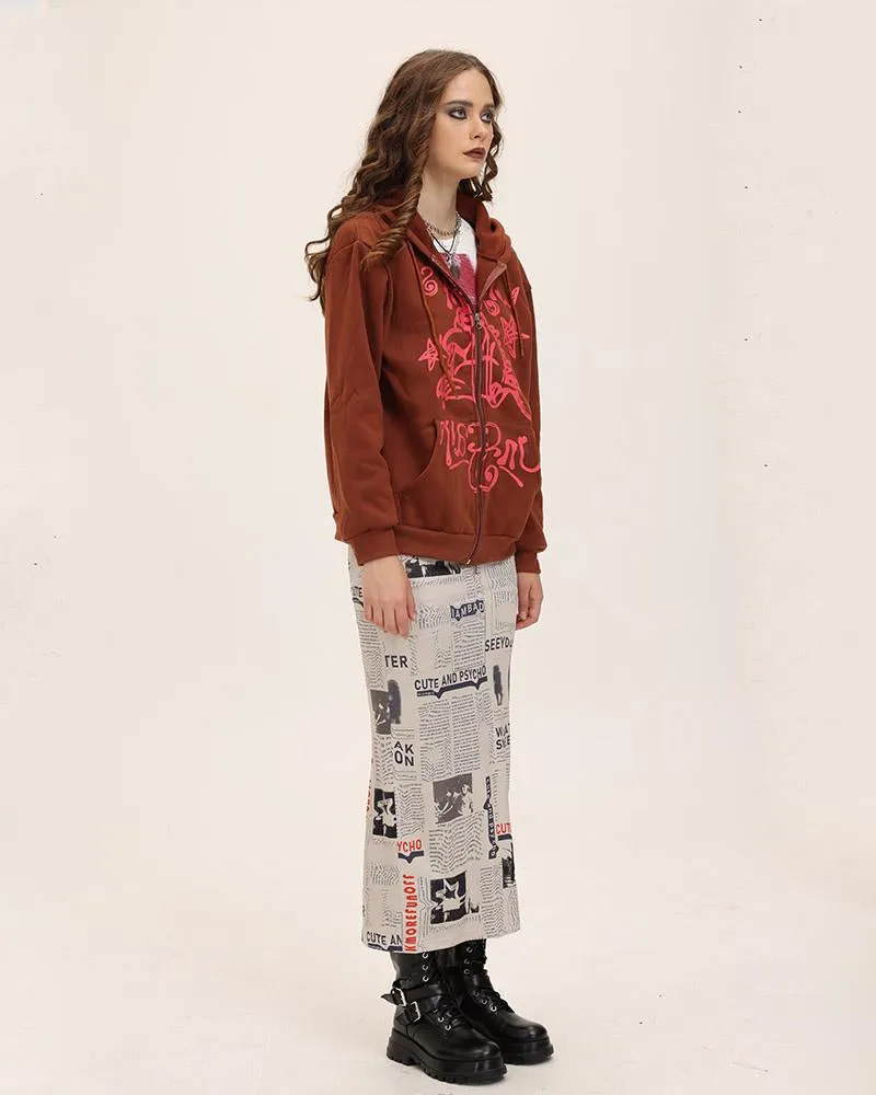 Paper Lies Maxi Skirt