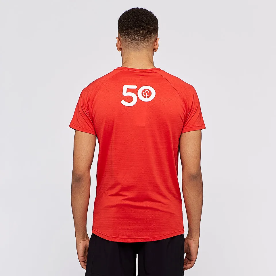 parkrun Milestone Men's T-Shirt 50 - Red